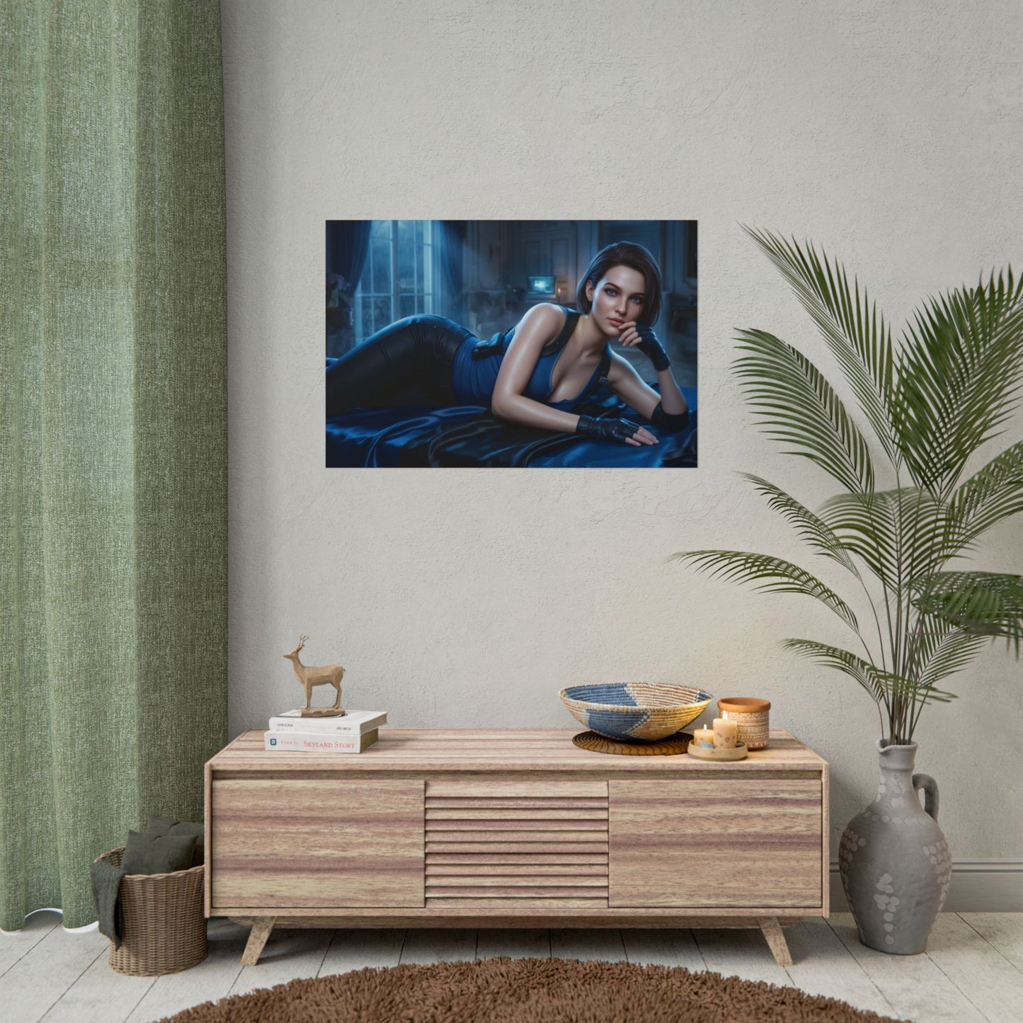Jill Valentine Poster, Resident Evil Art Print, Gaming Room Decor