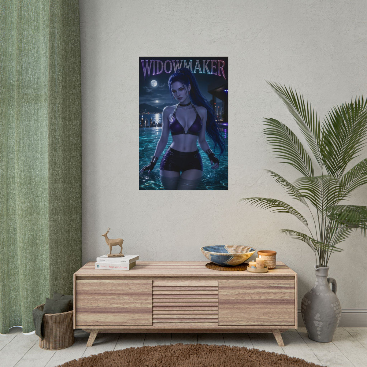 Gaming Wall Art Widowmaker Overwatch Poster Bedroom Game Room Decor Art Print