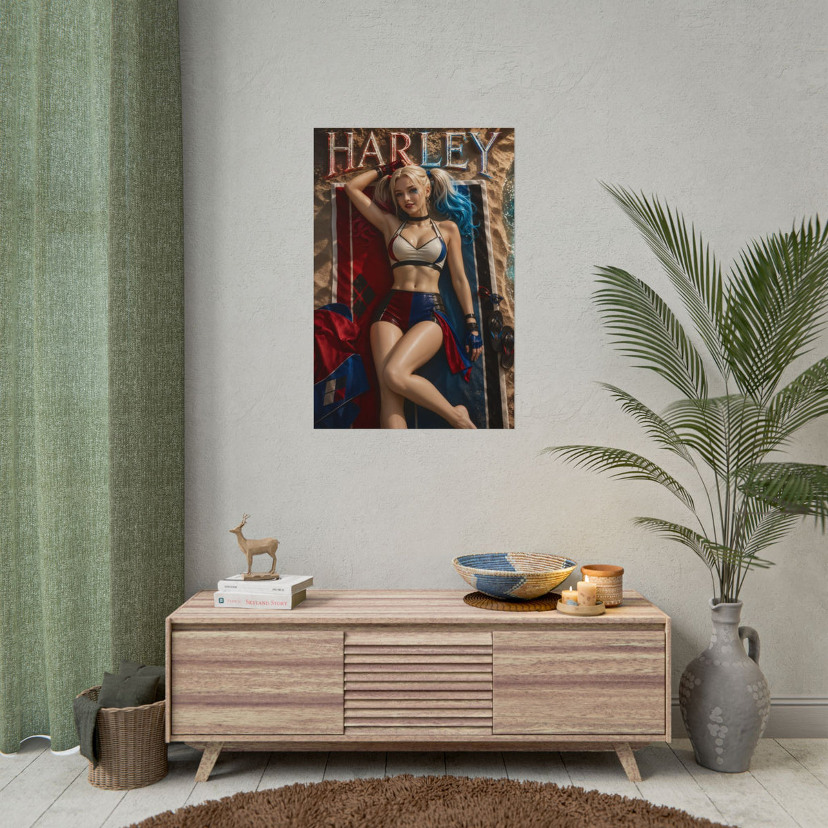Harley Quinn Comic Poster Character Wall Art Collector Room Decor Art Print