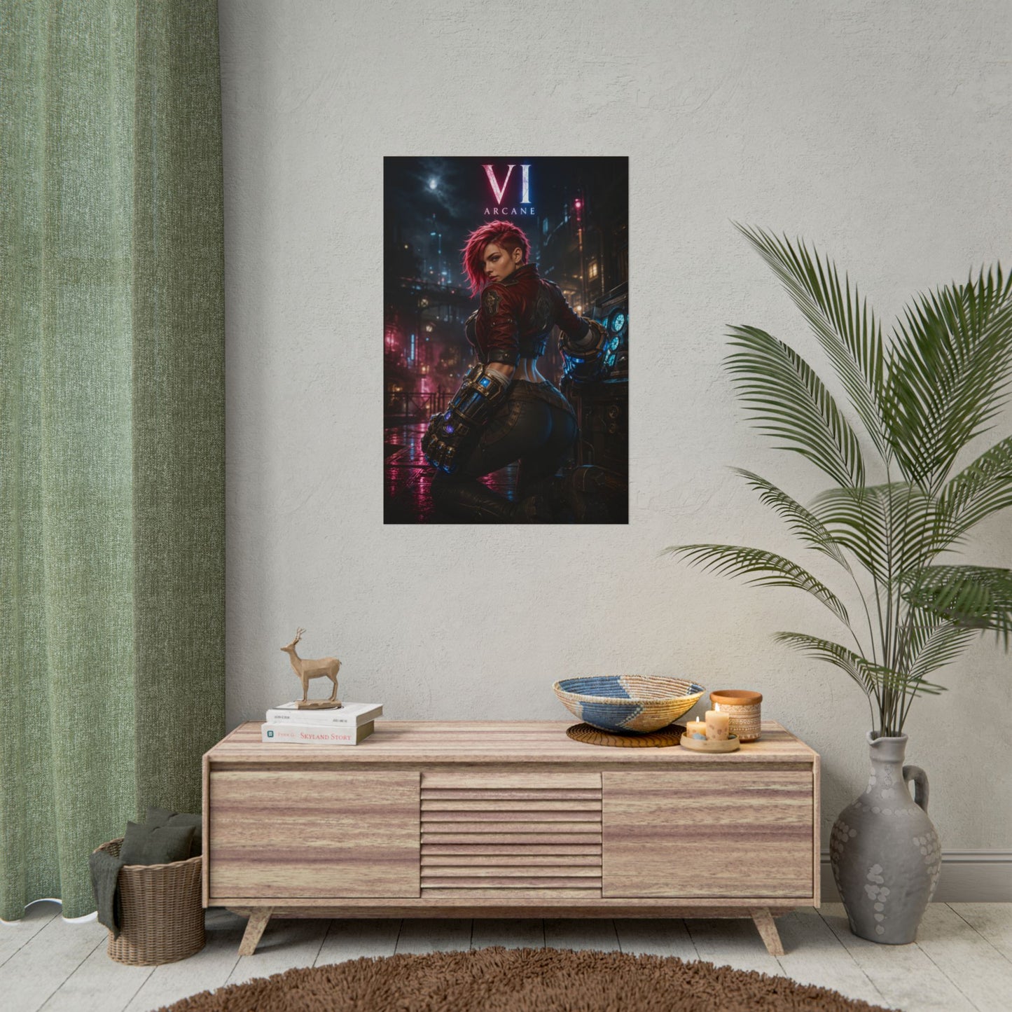 Vi Arcane Poster, League of Legends Wall Art, Gaming Print Decor