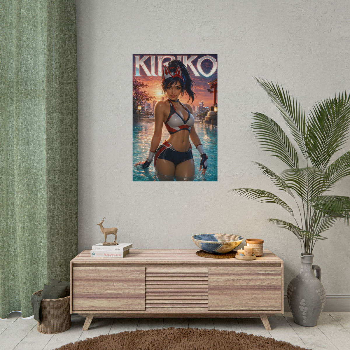 Kiriko Character Poster Overwatch Gamer Gift Gaming Setup Wall Decor Print