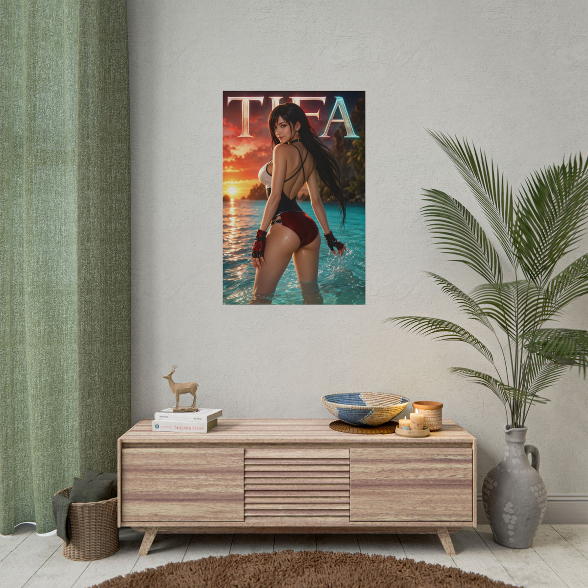 Tifa Lockhart Poster PC Gaming Wall Decor Bedroom Art Collector Gift