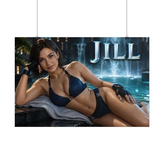 Jill Valentine Gaming Poster Wall Art Gamer Room Decor Collectible Print