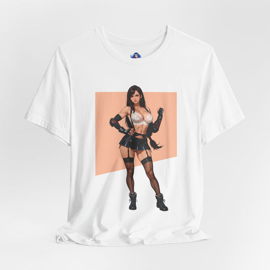 Tifa Lockhart T-Shirt | Final Fantasy VII T-Shirt für Gamer und Otaku-Fans | Starkes Waifu-Shirt