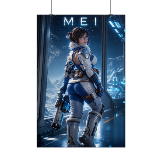 Mei Blizzard Overwatch Poster Gaming Wall Art Print Decor