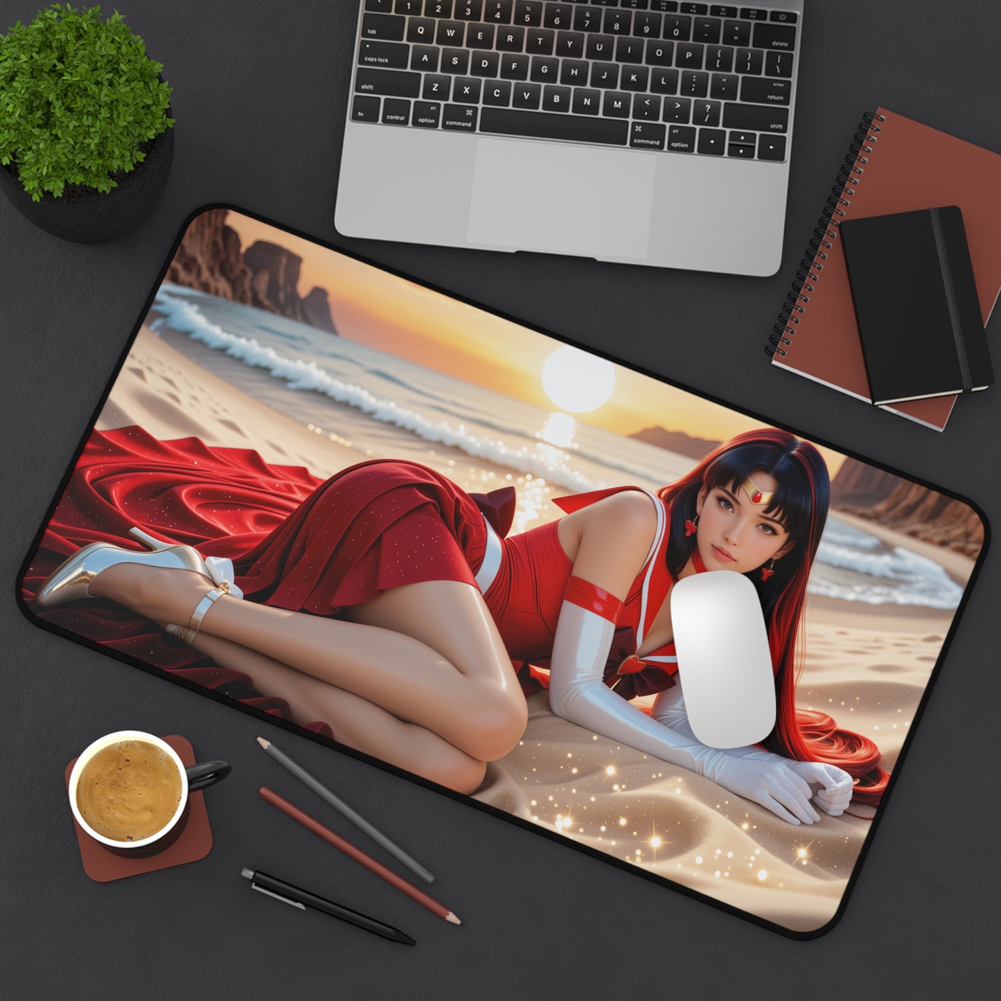 Килимок для столу Sailor Mars, килимок для миші Sailor Moon, декор для столу з аніме-дівчиною