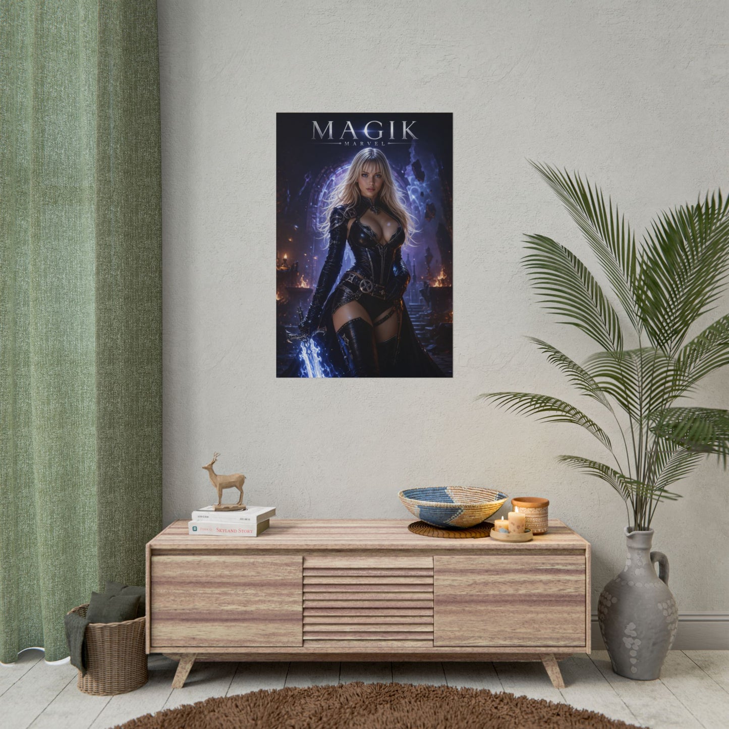 Magik Poster, Marvel Comics Wall Art, Fantasy Print, Gamer Decor