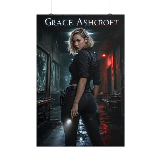 Grace Ashcroft Poster, Survival Horror Wall Art, Gaming Print Decor