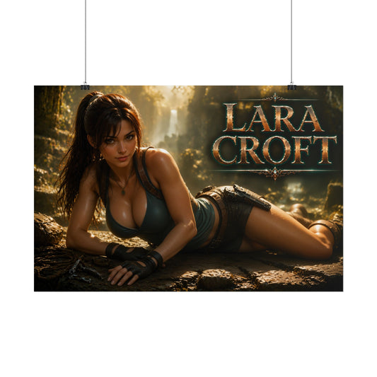 Lara Croft Tomb Raider Gaming Poster Wall Art Gamer Room Decor Collectible Print