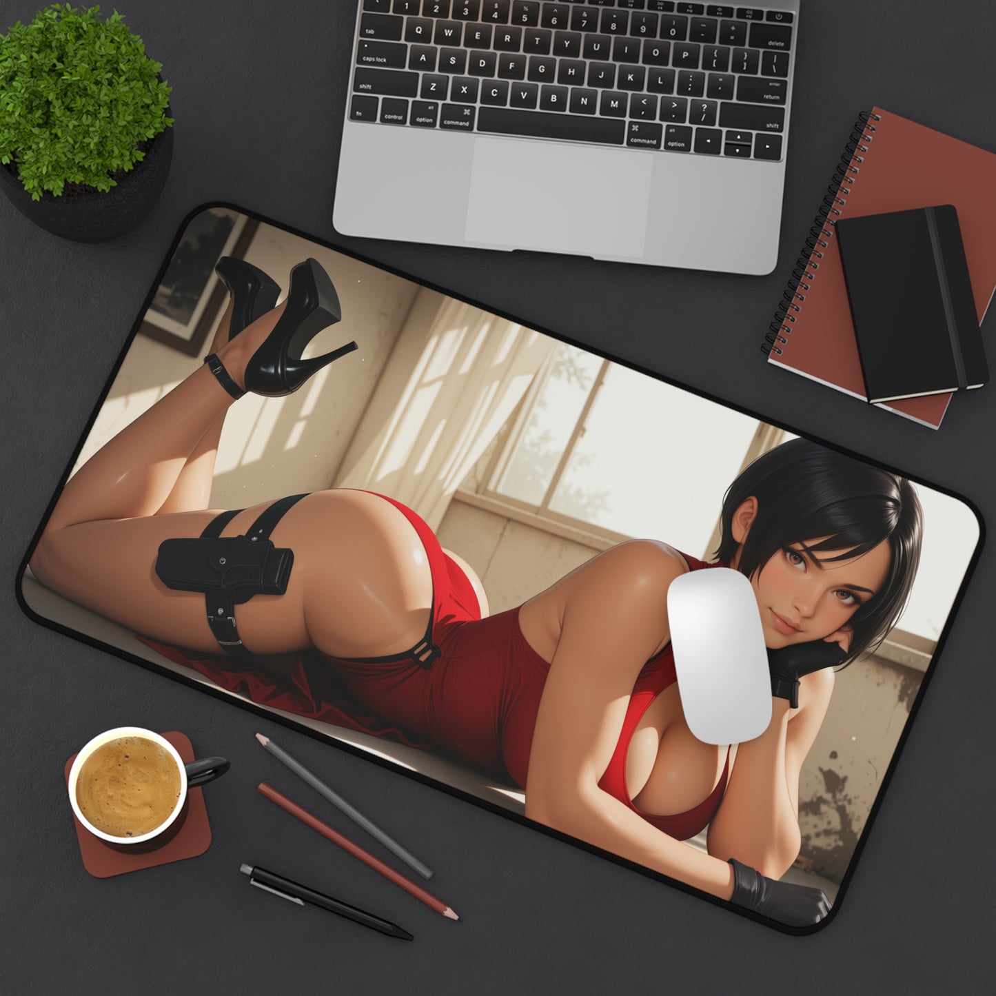Ada Wong Desk Mat, Action Game Heroine Mouse Pad, Gaming Desk Setup