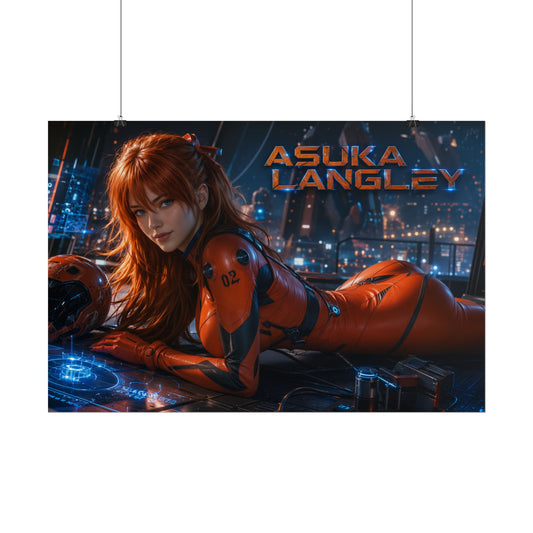Asuka Langley Character Poster Evangelion Anime Room Wall Decor Collectible Art