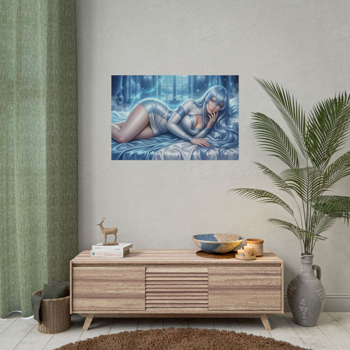 Esdeath Poster, Anime Wandkunst, Fantasy Anime Druck, Raumdeko