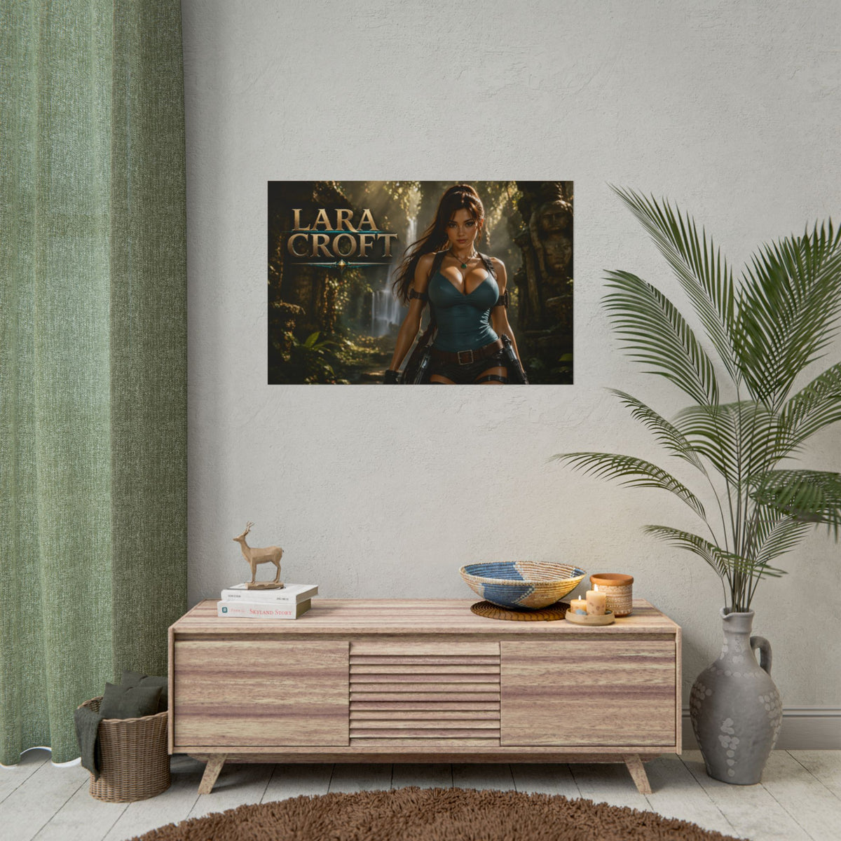 Lara Croft Character Poster Tomb Raider Gaming Setup Wall Decor Collector Print