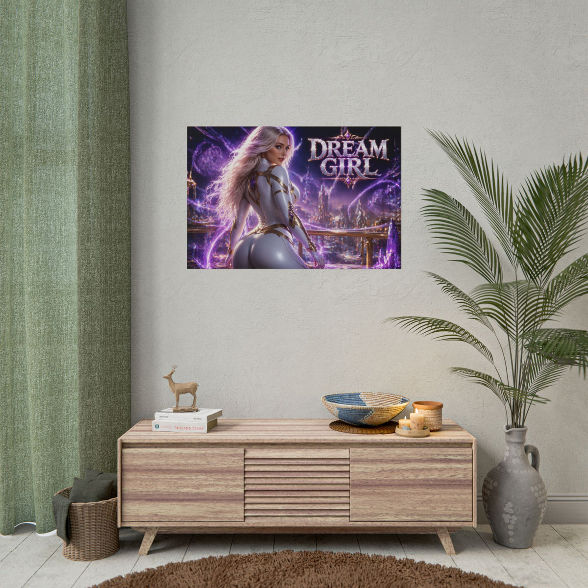 Dream Girl Character Poster Comic Style Wall Decor Bedroom Collector Gift
