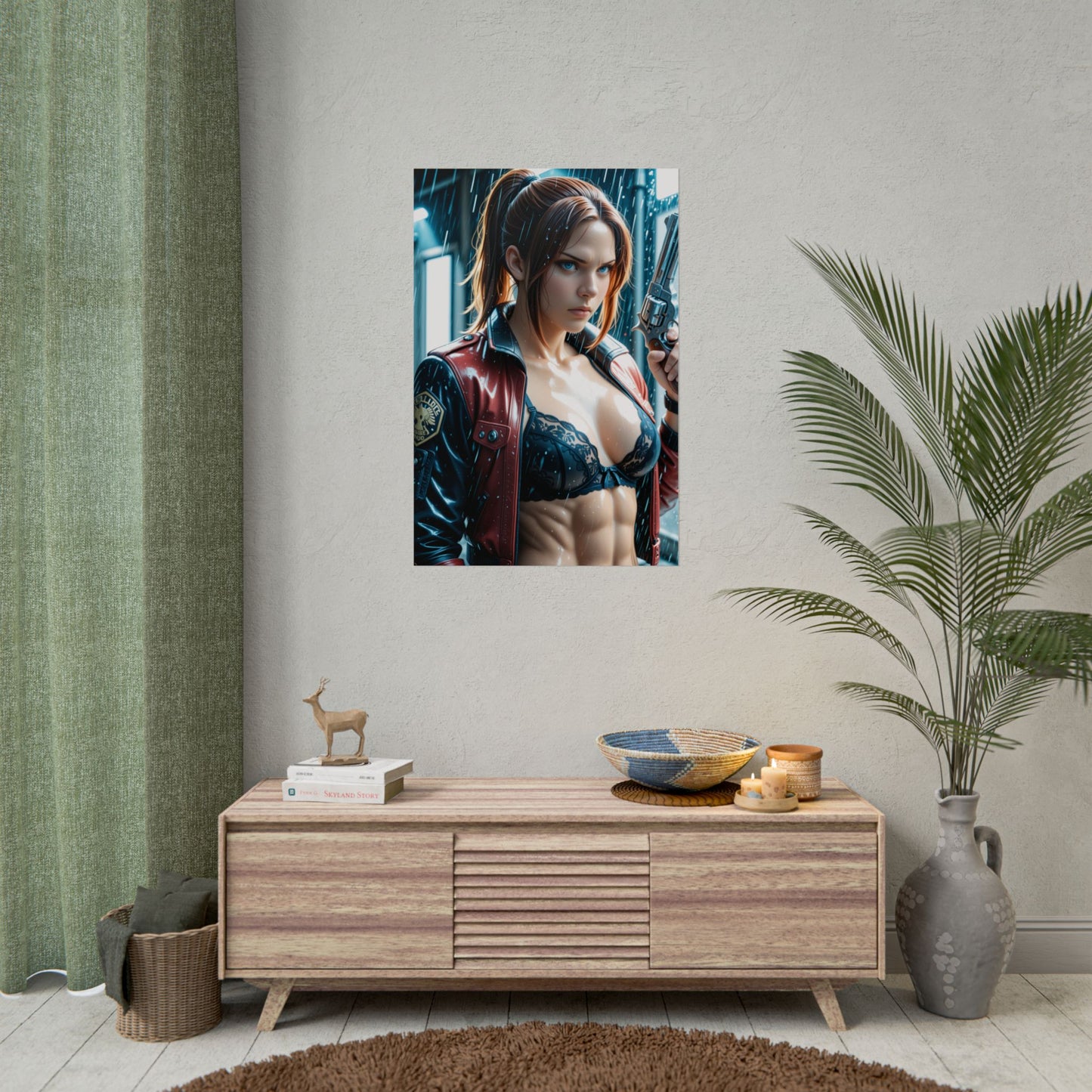 Постер Клер Редфілд | Настінне мистецтво героя виживання для ігрової обстановки або спальні