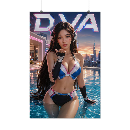 Game Room Decor D Va Overwatch Wall Art Poster Collectible Character Print
