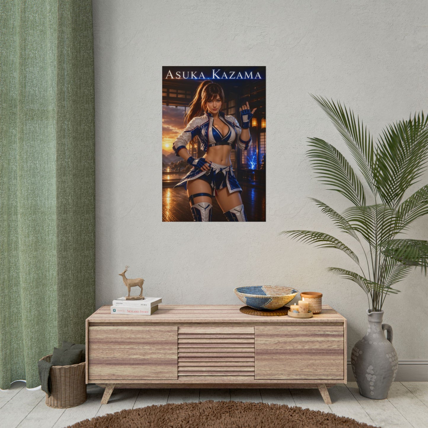 Asuka Kazama Poster, Tekken Wall Art, Gaming Print, Gamer Decor