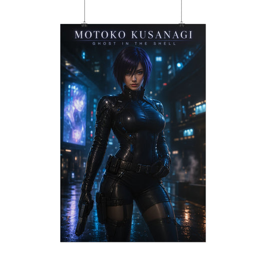 Ghost in the Shell Motoko Kusanagi Character Anime Poster Gaming Room Wall Decor Print