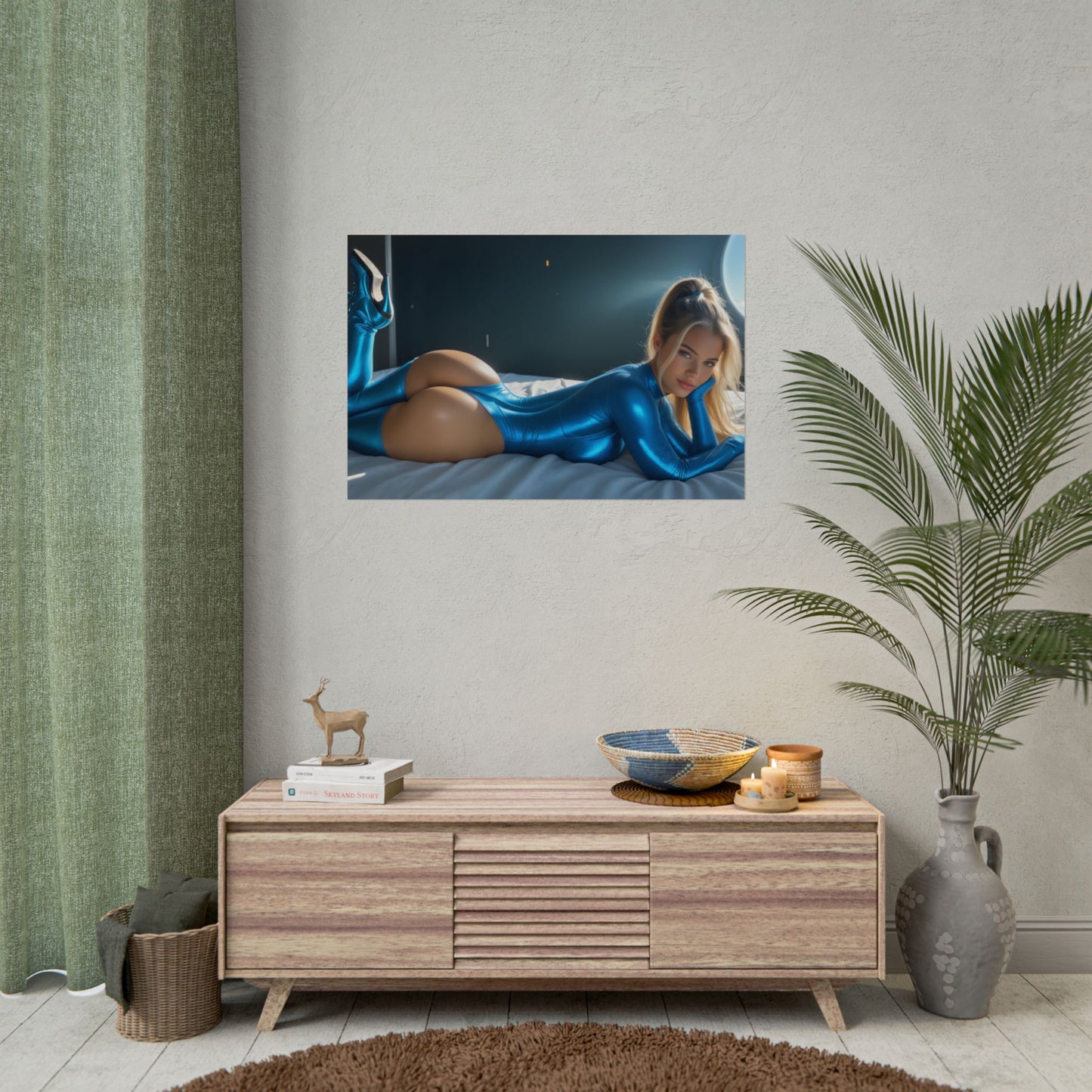 Настінне мистецтво Самус Аран | Плакат із героєм наукової фантастики для ігрової кімнати або інсталяції