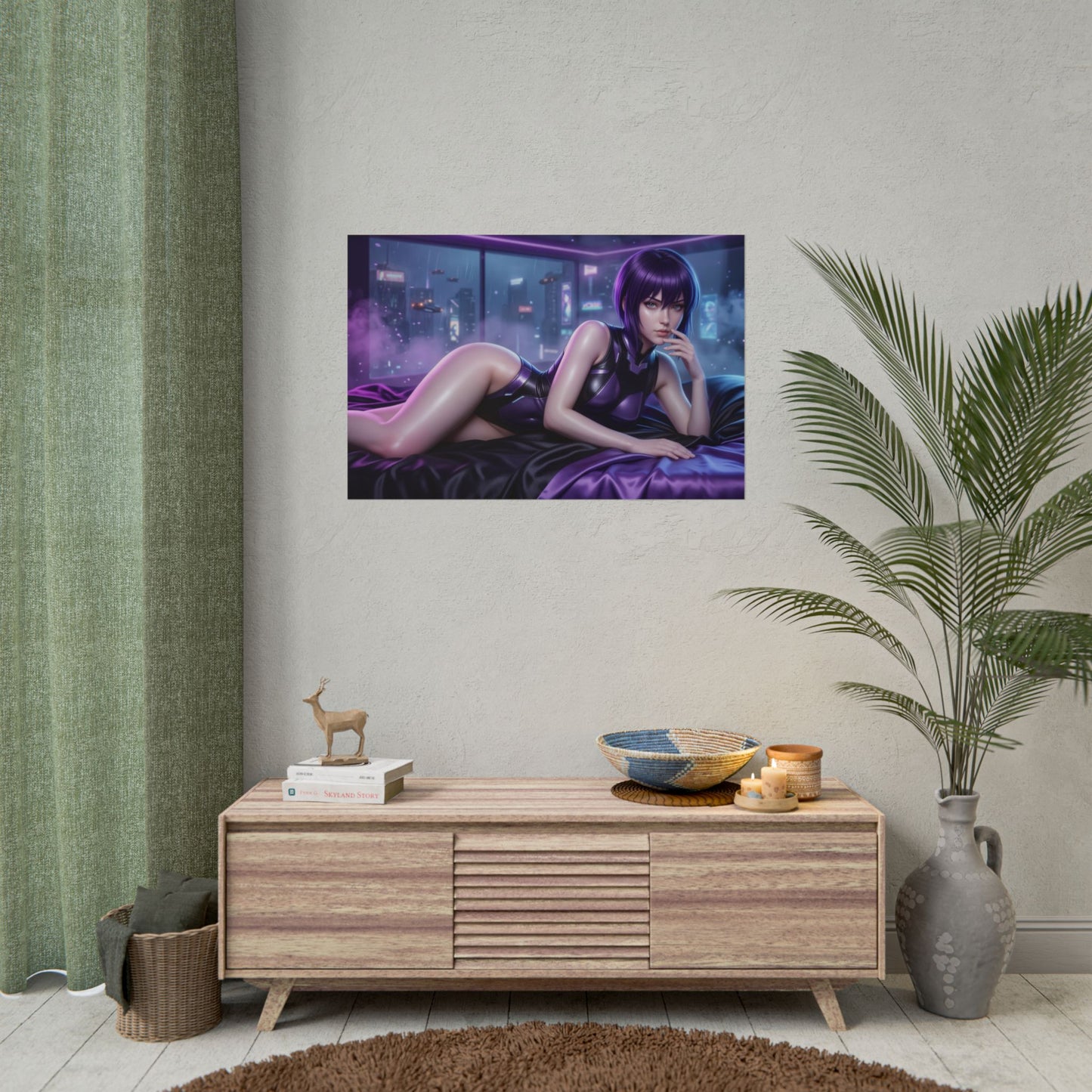 Motoko Kusanagi Poster, Ghost in the Shell Wall Art, Sci Fi Print