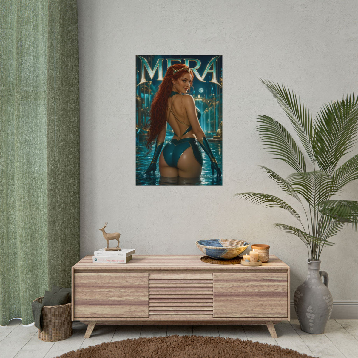 Mera Character Poster Comic Style Wall Decor Bedroom Collector Gift