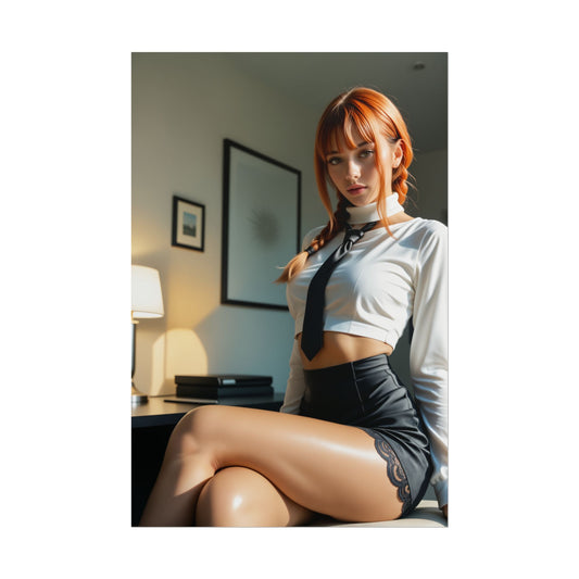 Makima Chainsaw Man Art Print – Anime Villain Heroine Poster for Collectors sharp ultra-high resolution collector room display
