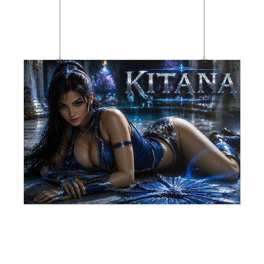 Kitana Mortal Kombat Gaming Poster Wall Art Gamer Room Decor Collectible Print