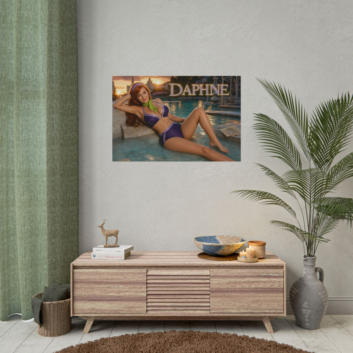 Daphne Blake Character Poster Scooby Doo Cartoon Room Decor Collector Wall Art