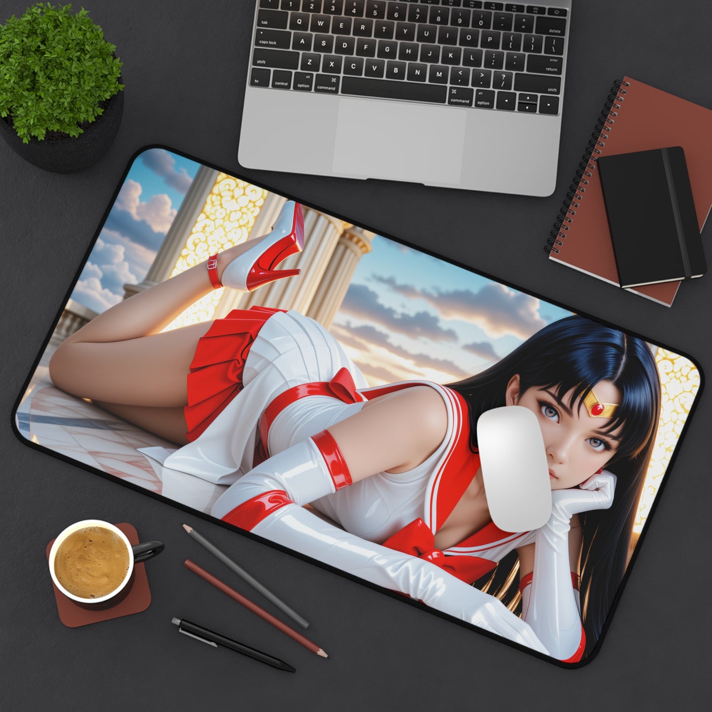 Килимок для столу Sailor Mars, килимок для миші Sailor Moon, декор для ігрового столу з аніме-героїнею