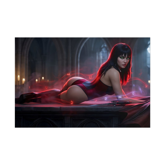 Vampirella Poster, Comic Art Print, Dark Fantasy Wall Art