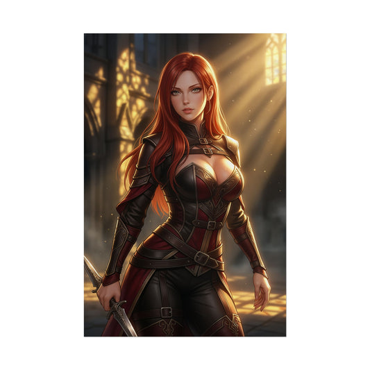 Leliana Dragon Age Poster Fantasy RPG Woman Wall Art Bard Archer Character Print Gaming Room Decor Gift