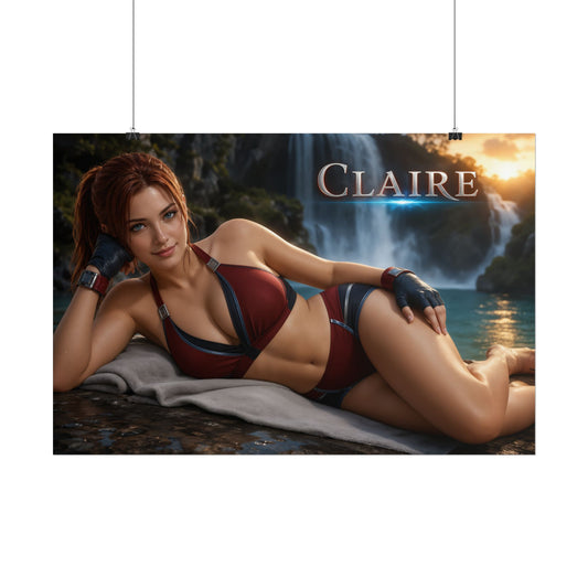 Claire Redfield Poster Gaming Room Wall Decor Character Art Collector Gift