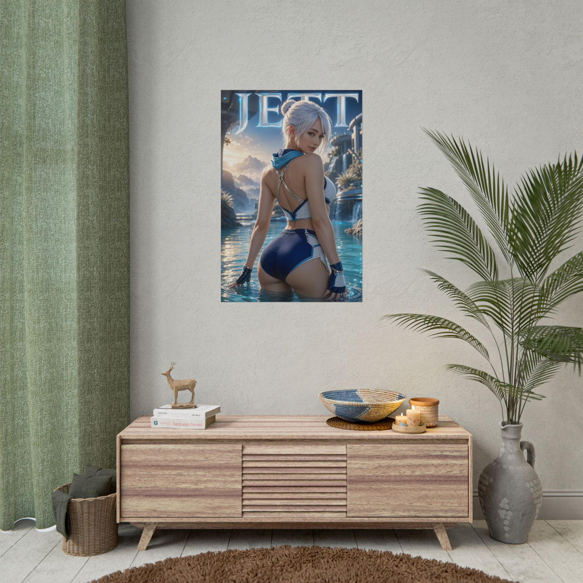Gaming Wall Art Jett Valorant Poster Bedroom Game Room Decor Art Print