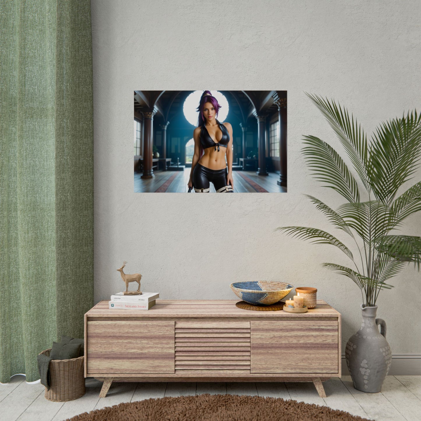 Waifu-Wandposter | Yoruichi Shihoin Anime-Druck für die Otaku-Zimmereinrichtung