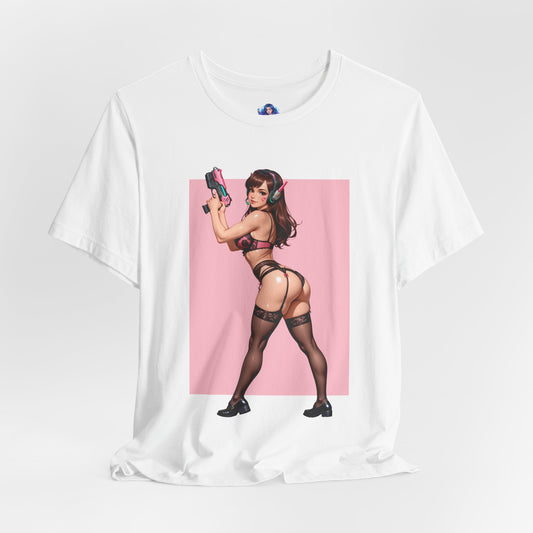 D.Va Shirt | Overwatch Waifu T-Shirt for Gaming Fans | Neon Gamer Girl Graphic Tee