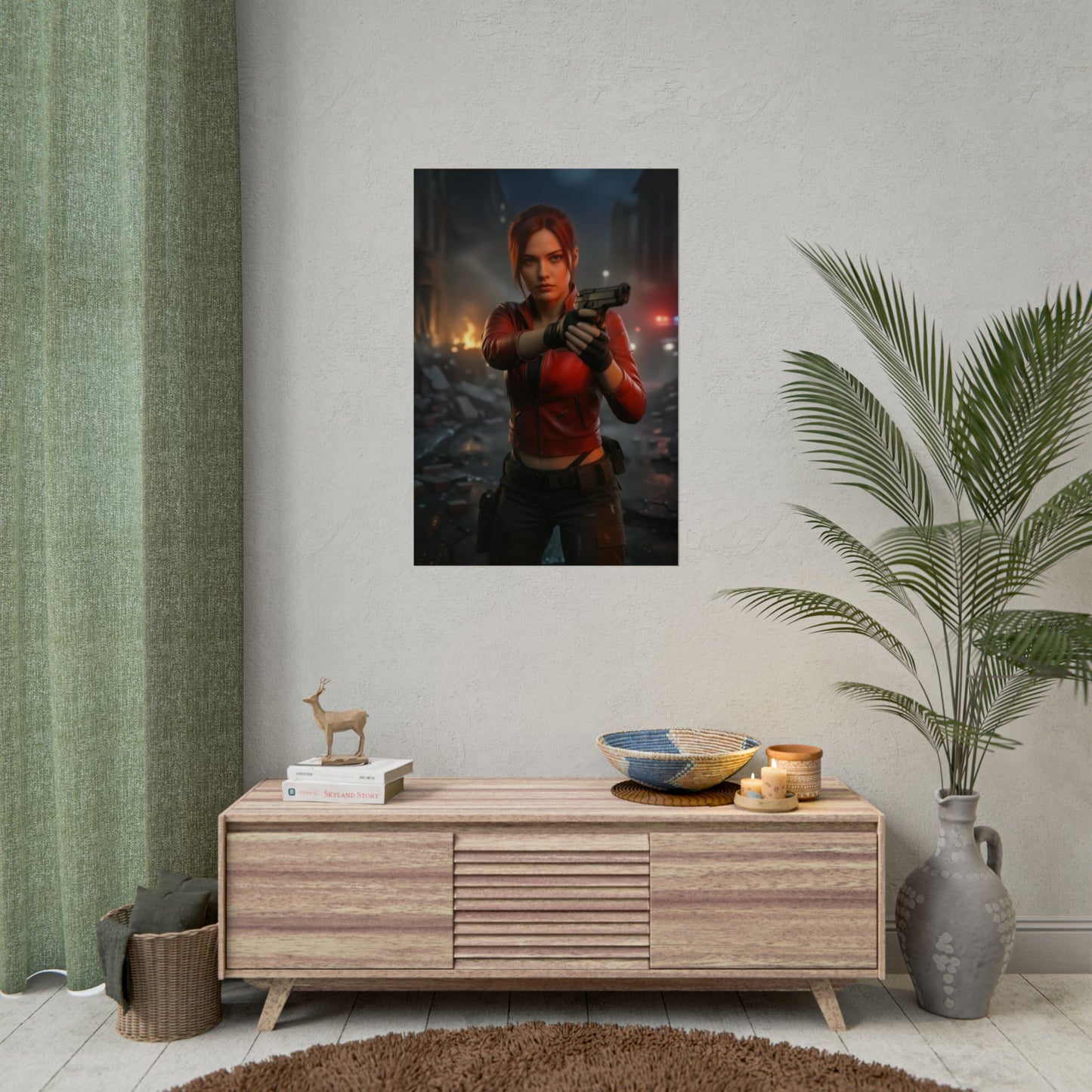 Claire Redfield Poster Resident Evil Wall Art Print Gaming Room Decor