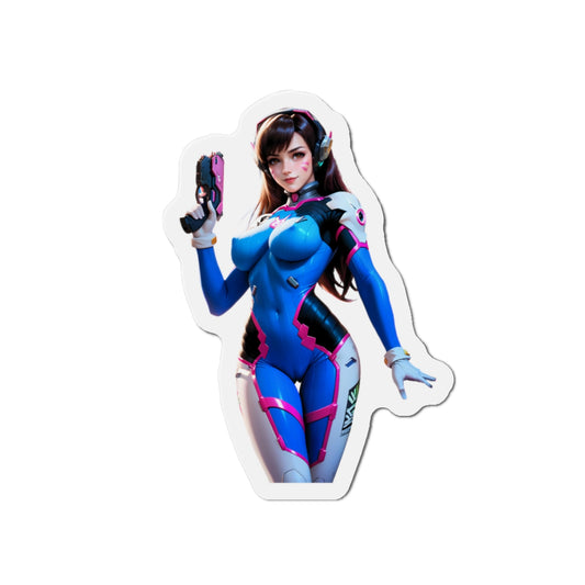 D.VA Magnet – Overwatch Gamer Girl Fridge Magnet, Cute Anime Mecha Decor