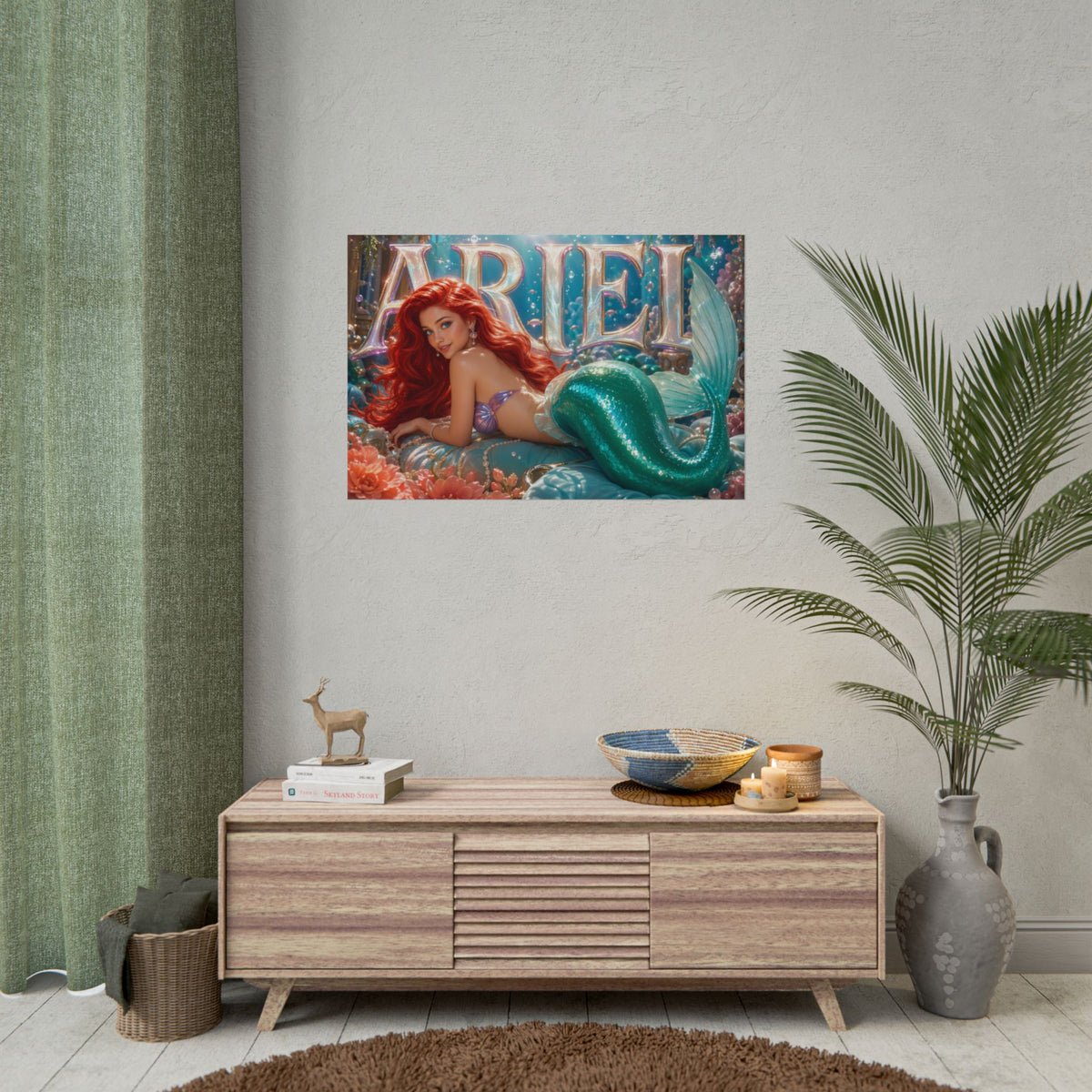 Fantasy Wall Art Ariel The Little Mermaid Poster Character Room Decor Gift Print