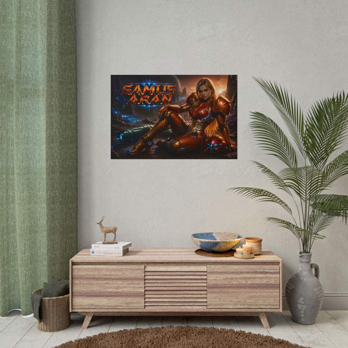 Samus Aran Character Poster Gaming Setup Wall Decor Collector Print