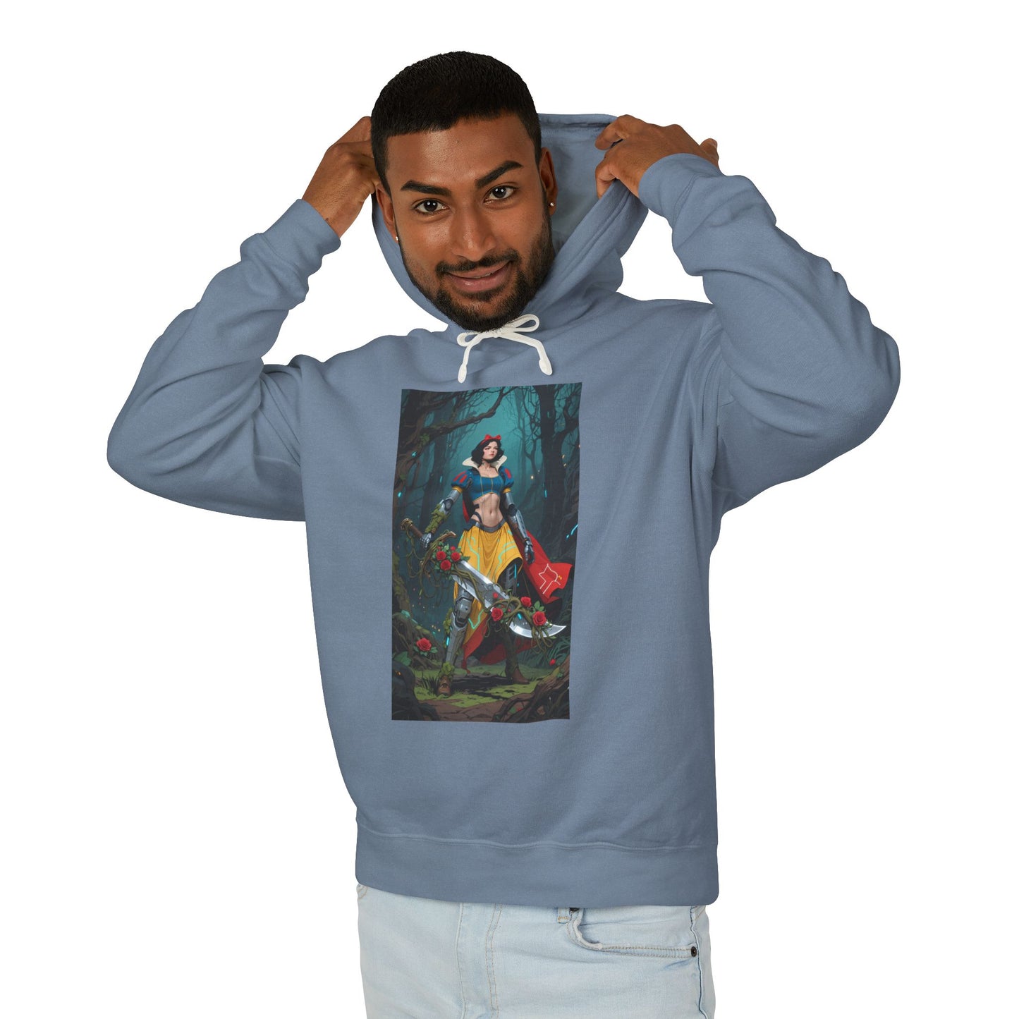 Cyber Snow White Hoodie | Futuristic Princess Hoodie | Anime Sci-Fi Pullover