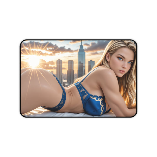 Supergirl Gaming Mouse Pad, Superhero Desk Mat, Comic Heroine Gaming Setup featuring vibrant heroine artwork on a premium wide desk mat