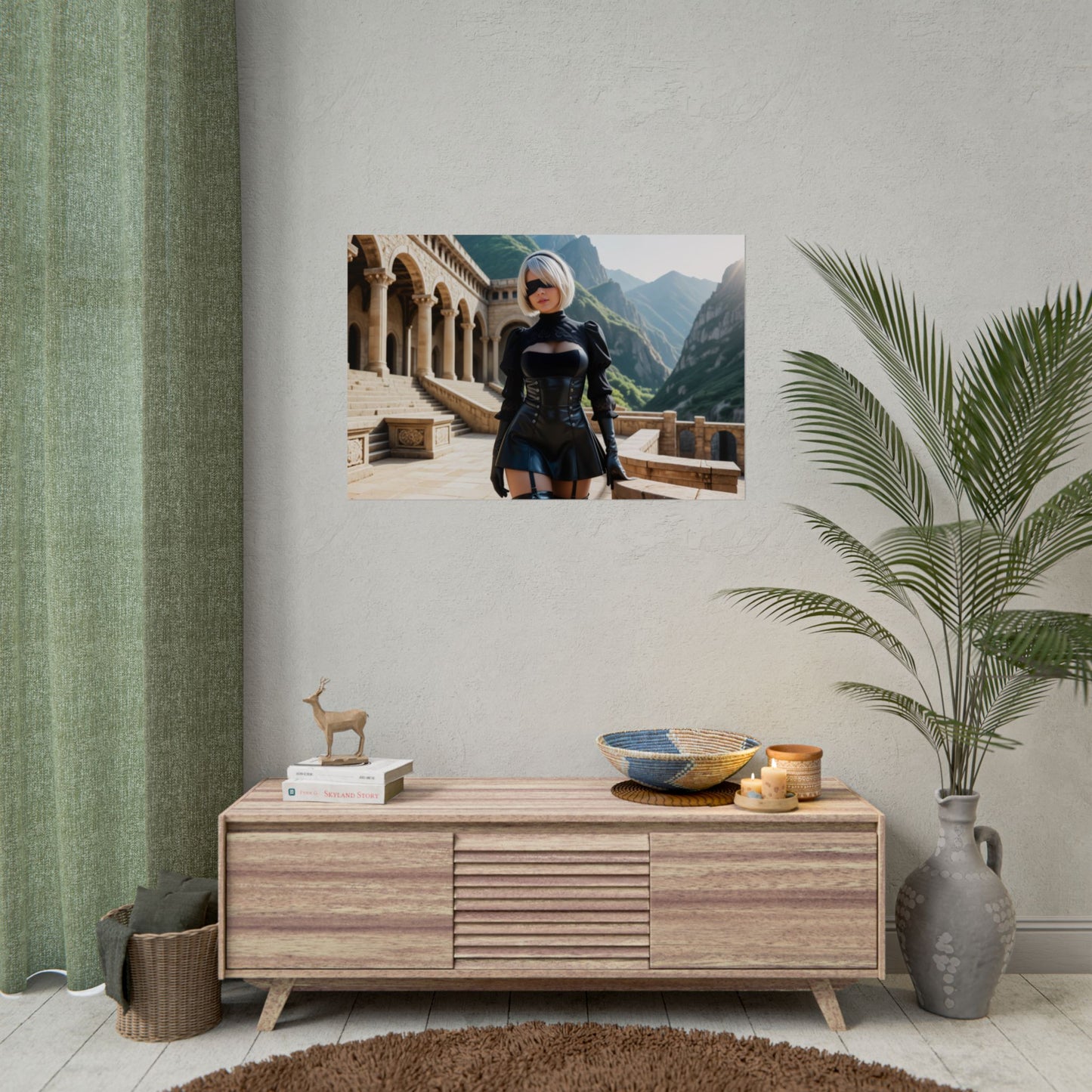 2B Anime Poster | Cyber Waifu Wall Art for Gaming Setup or Otaku Room