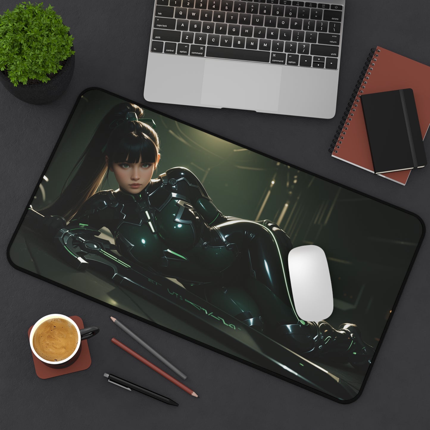 Eve-Schreibtischunterlage, Stellar Blade Game Girl-Mauspad, futuristisches Cyber Warrior-Schreibtisch-Setup