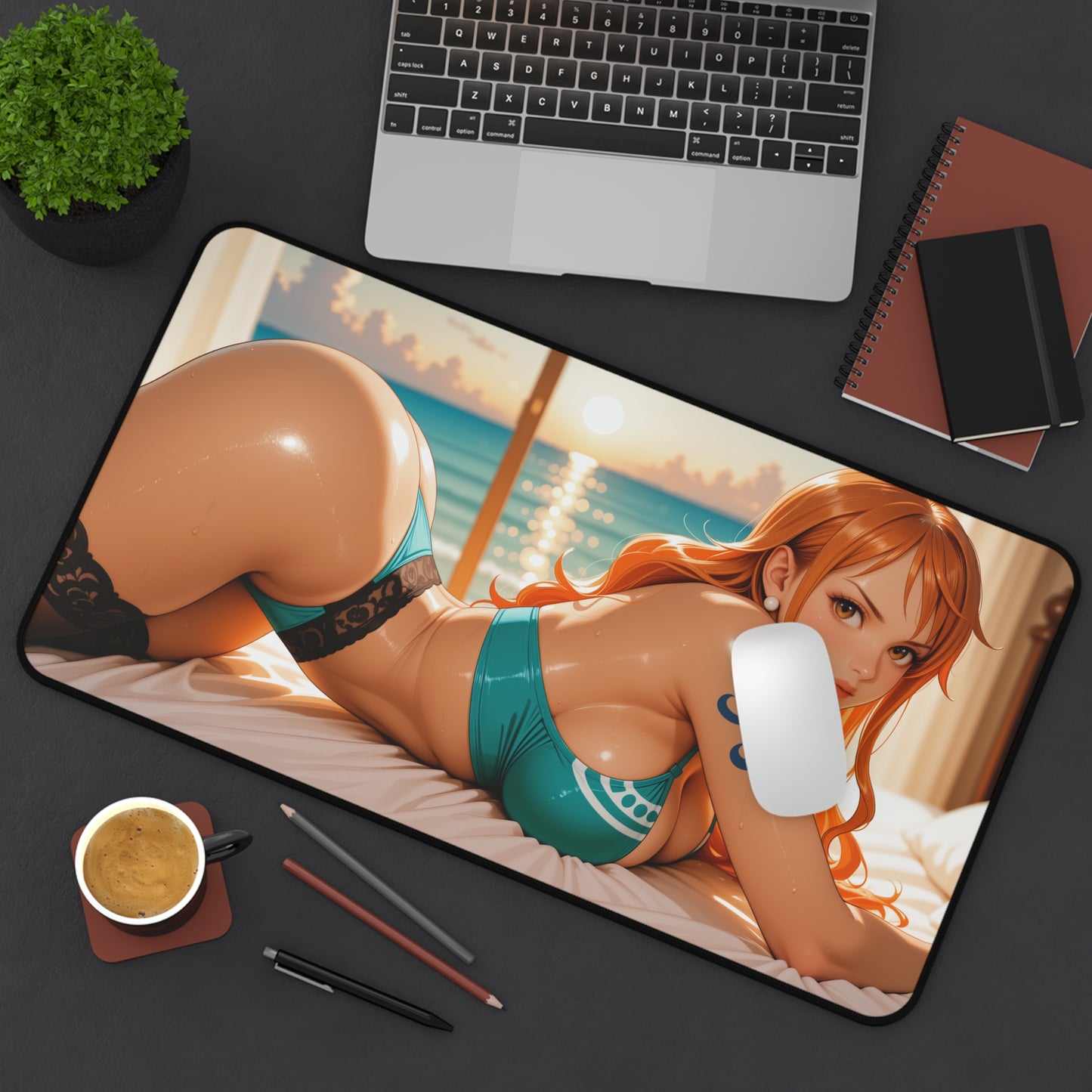 Nami Gaming Mouse Pad, One Piece Desk Mat, Anime Weather Girl Gaming Setup