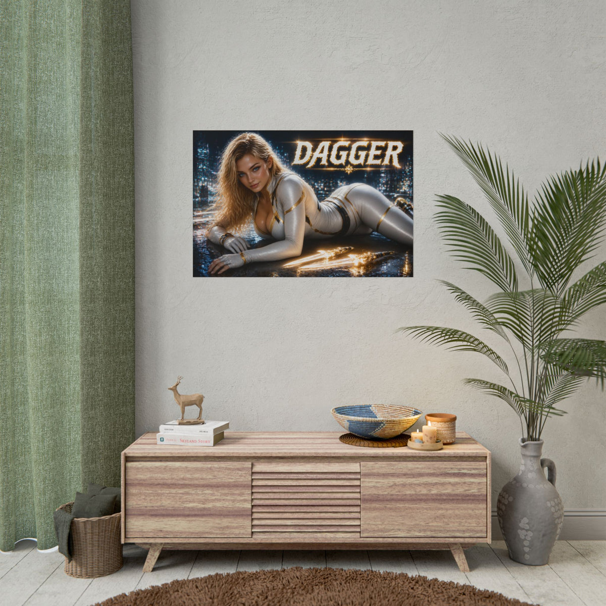 Dagger Character Poster Comic Style Wall Decor Bedroom Collector Gift