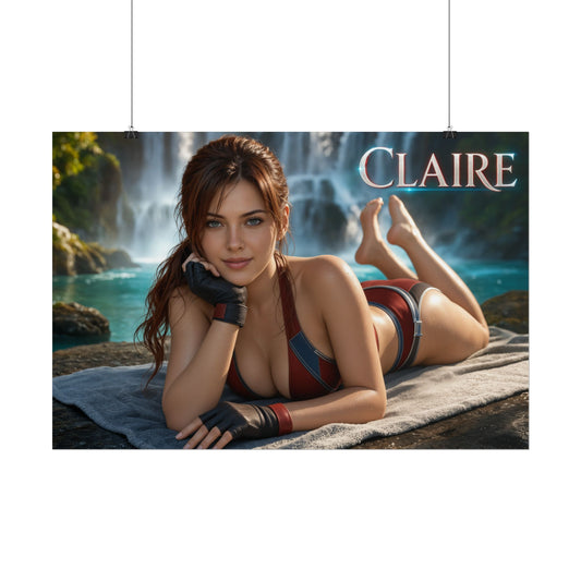 Gaming Wall Art Claire Redfield Poster Game Room Decor Gamer Gift Art Print