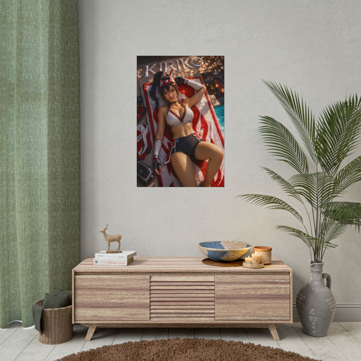 Gaming Wall Art Kiriko Overwatch Poster Bedroom Game Room Decor Art Print