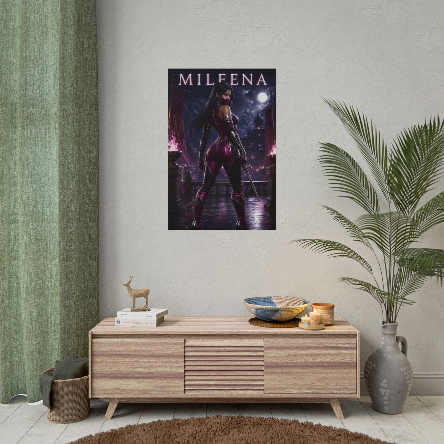 Mileena Mortal Kombat Poster MK Gaming Wall Art Print Decor