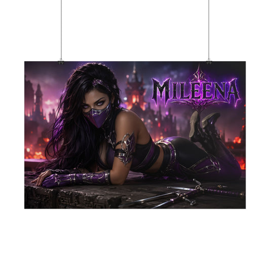 Mileena Mortal Kombat Gaming Poster Wall Art Gamer Room Decor Collectible Print