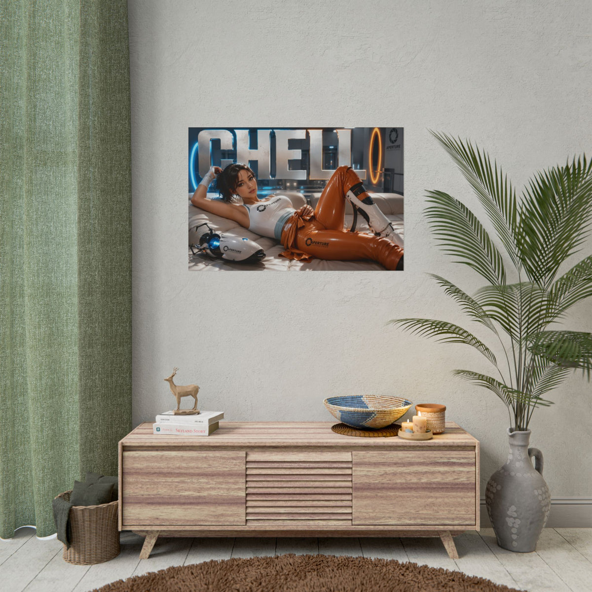 Chell Character Poster Portal Gamer Room Wall Art Collectible Decor